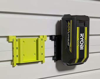 Ryobi 40V Battery Holder | GearTrack GearWall Mount | Garage Tool Storage