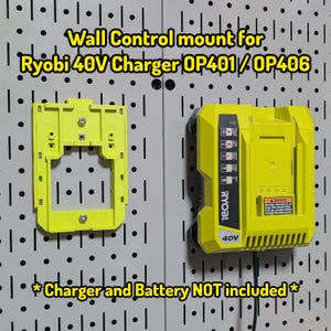 Ryobi 40v Charger Wall Control Mount (OP401 and OP406 models)