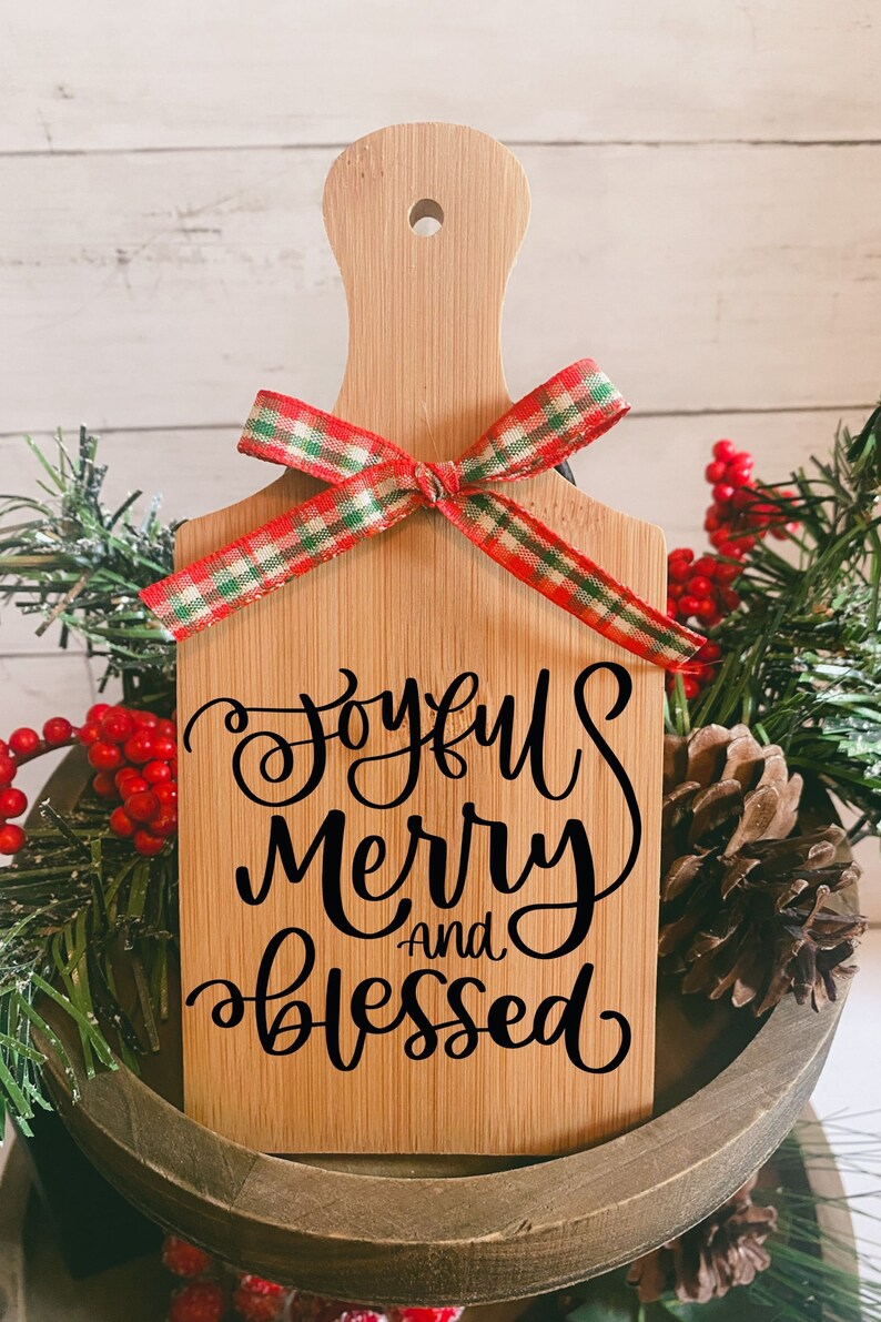 Mini Cutting Boards Christmas Kitchen Decor Christmas Tiered Etsy