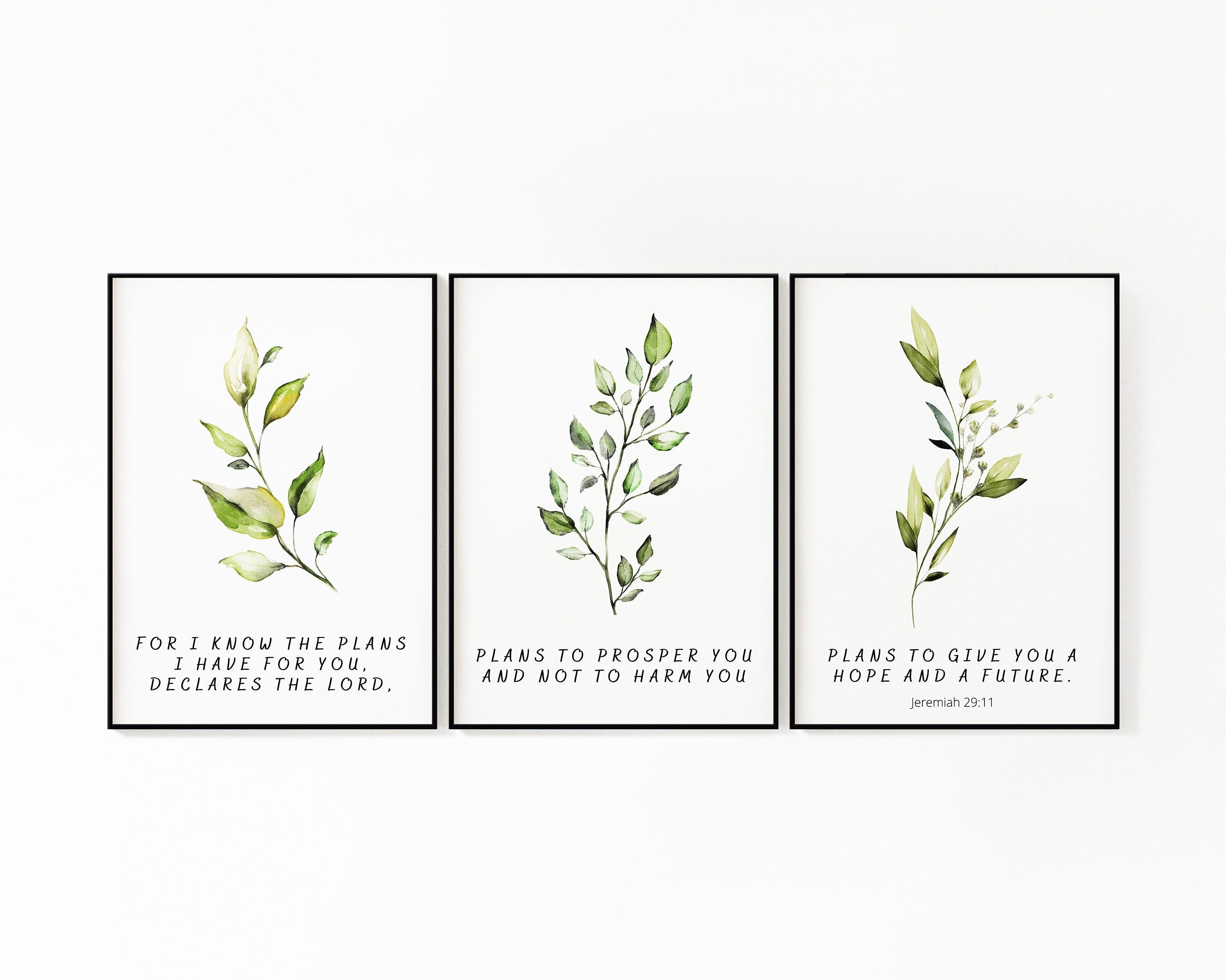 Jeremiah 29:11 Wall Art Print, for I Know the Plans I Have for You ...