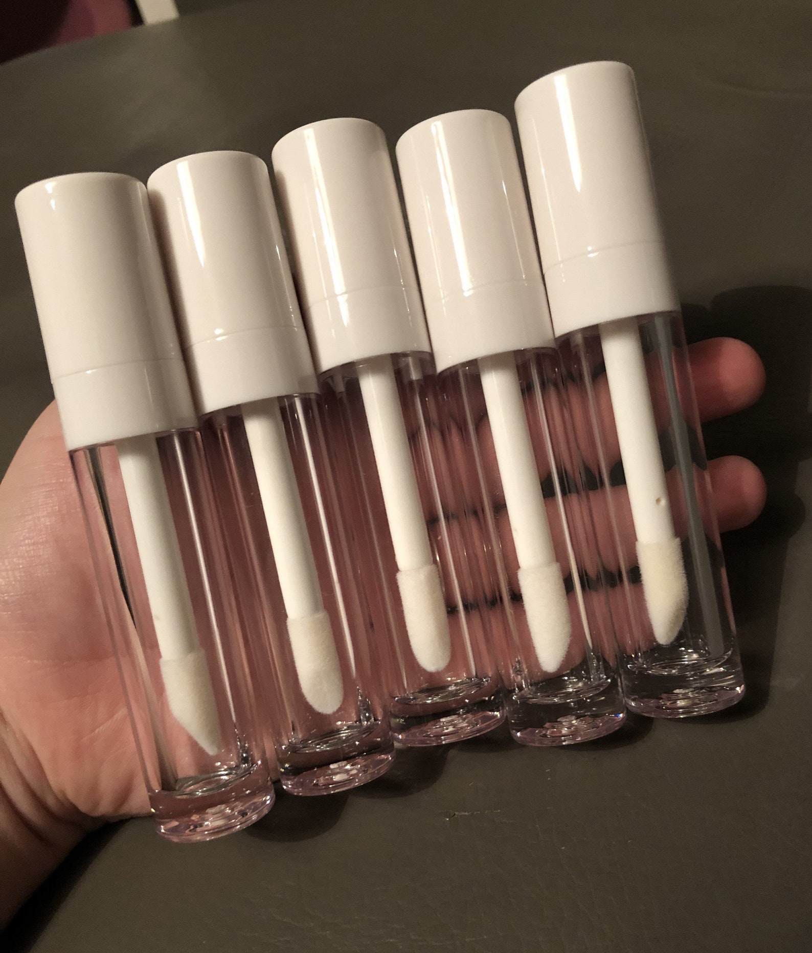Large White Empty Lip Gloss Tubes Large Doe Foot Wand Etsy
