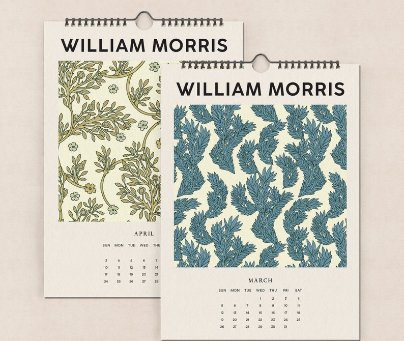 2022-2023 William Morris Calendar A3 Calendar 2022-2023 | Etsy UK