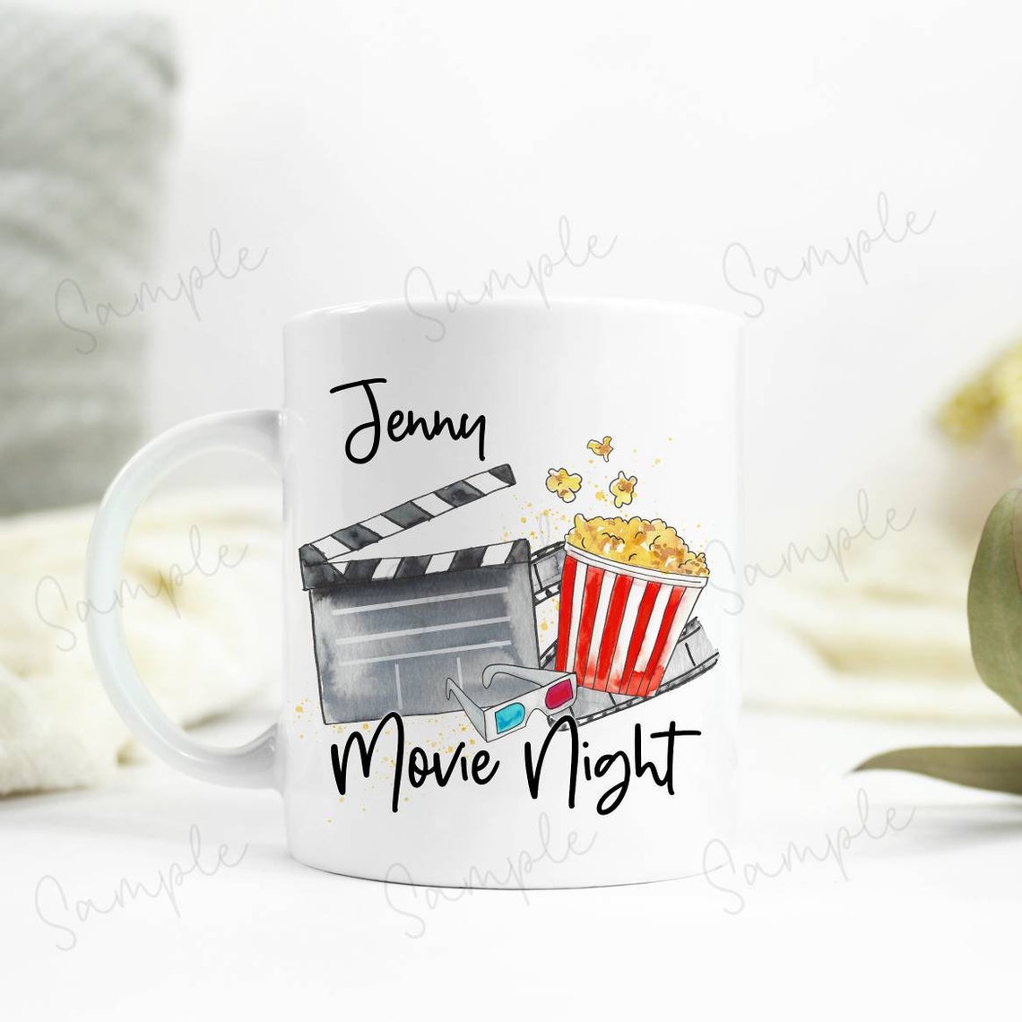 Movie Night Mug Personalised Mug Date Night Cinema Night Etsy
