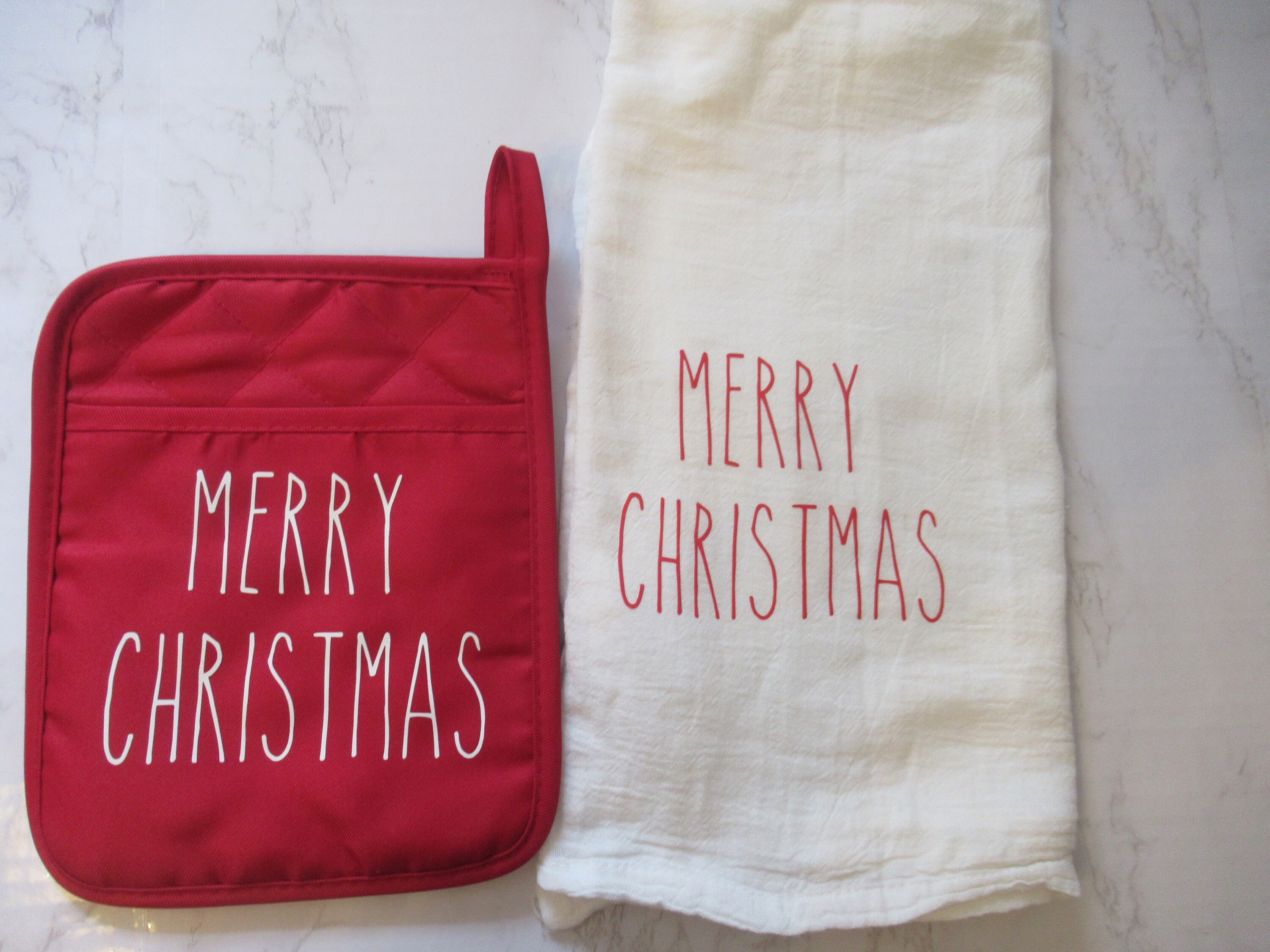Rae Dunn Insipired Merry Christmas Kitchen Towel Rae Dunn Etsy