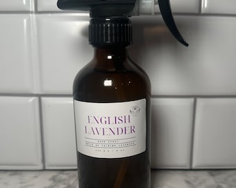 English Lavender Handmade Air Freshener, Floral Room Spray, Lavender Body Spray, Cozy Room Spray, Clean Scented Spray, Vegan Room Spray