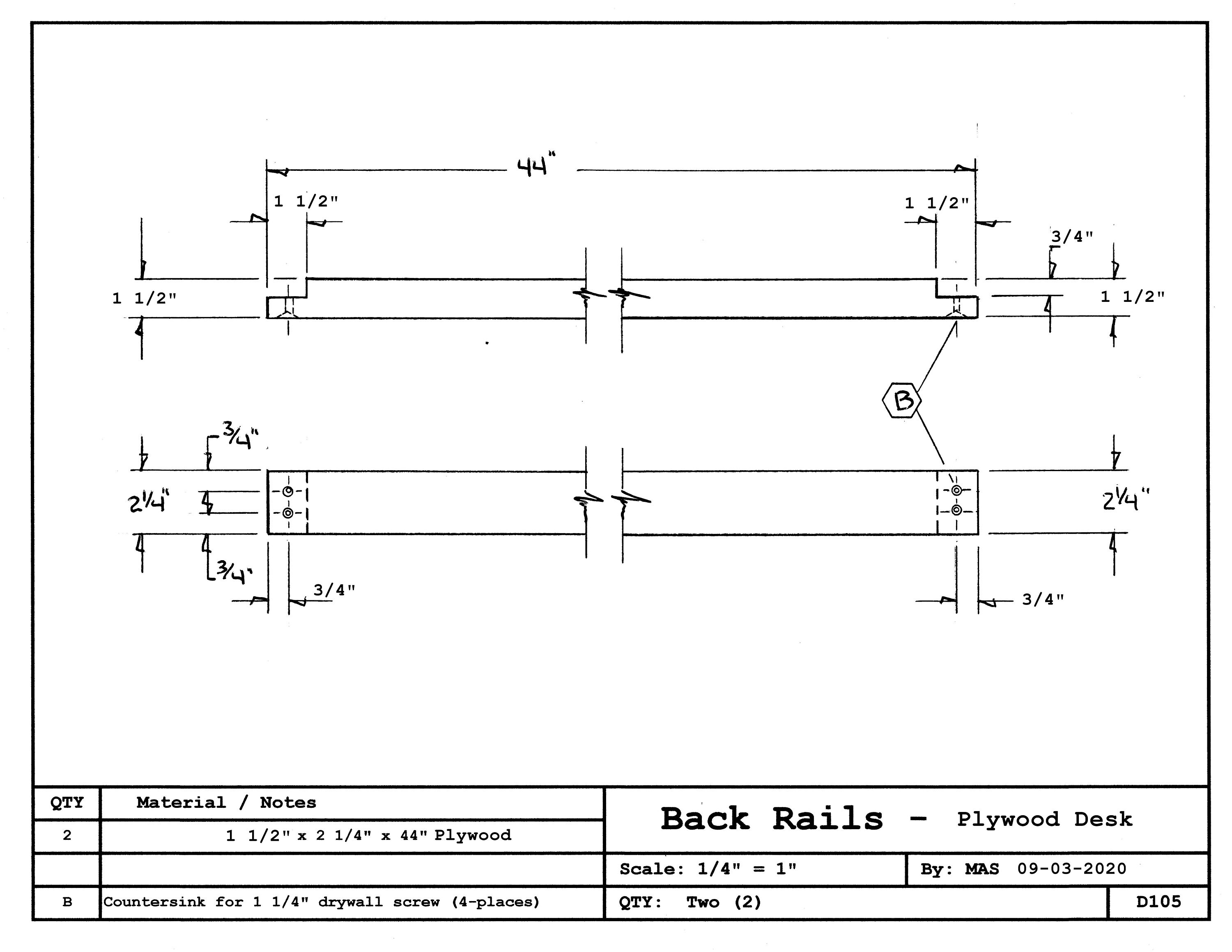 Plywood Desk Plans Etsy