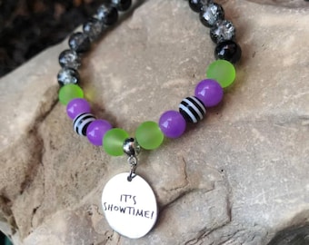 Beetlejuice Inspired Halloween Beaded Bracelet