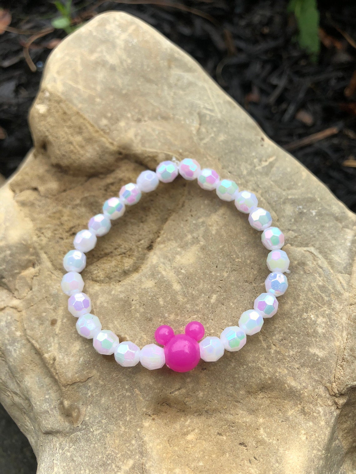 Mickey Mouse Head Beaded Kid's Bracelet Meerdere kleuren Etsy