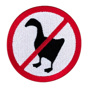 Urbanski patch ganzen verboden opstrijkbord 7,4 x 7,4 cm | Patch-applicatie opstrijkbare afbeelding