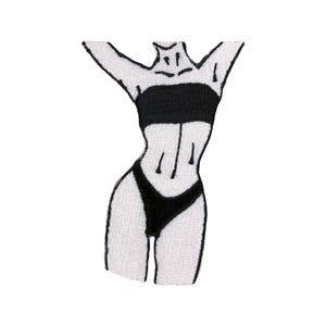 Urbanski Patch female Body for ironing 8.5 x 5.2 cm | Patch application iron-on image