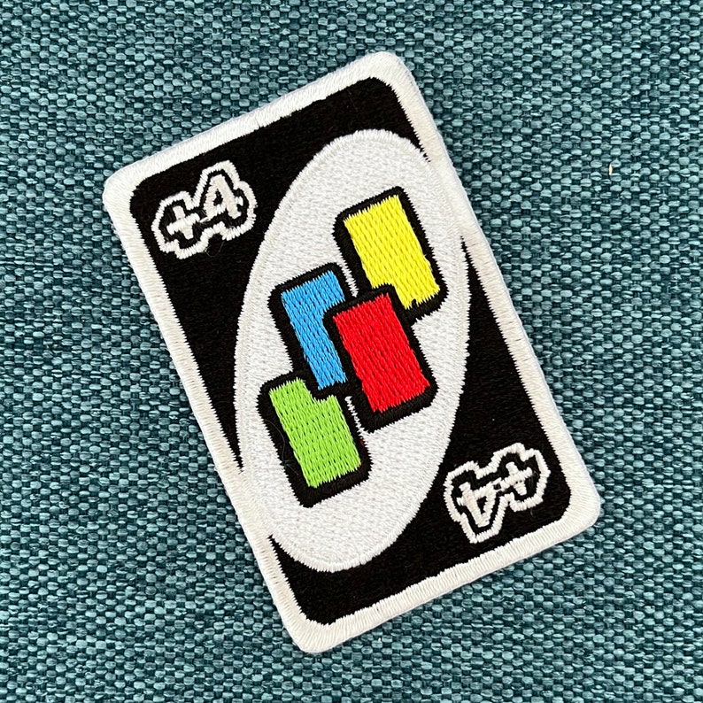 Urbanski patch UNO card 4 à repasser 7,4 x 4,7 cm Application de patch thermocollant image 3