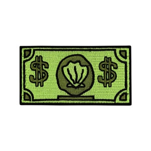 Urbanski Patch Crab Dollar Mr. Krabs first Dollar to iron on 4 x 8.7 cm | Patch application iron-on image
