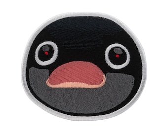 Urbanski Patch Sad Pingu ist traurig zum Aufbügeln 6,8 x 7,8 cm | Aufnäher Applikation Bügelbild