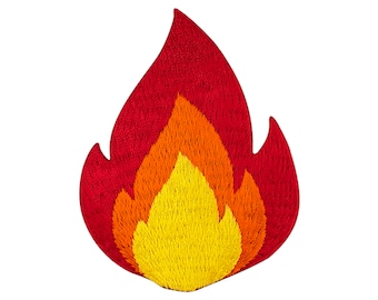 Urbanski Patch Fire Flame Iron-On 7.1 x 5.5 cm | Patch Application Iron-On