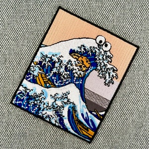 Urbanski Patch The Great Cookie Monster off Kanagawa for ironing 8.5 x 7 Patch application temple picture image 3