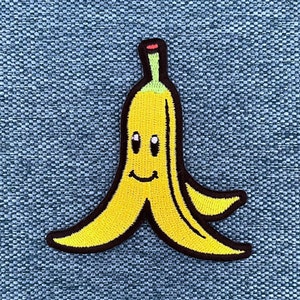 Urbanski Patch Funny Banana with Face Iron-On 7.3 x 6.5 cm | Patch application iron-on image