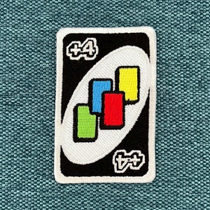 Urbanski patch UNO card 4+ to iron on 7.4 x 4.7 cm | Patch application iron-on