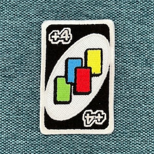 Urbanski patch UNO card 4+ to iron on 7.4 x 4.7 cm | Patch application iron-on