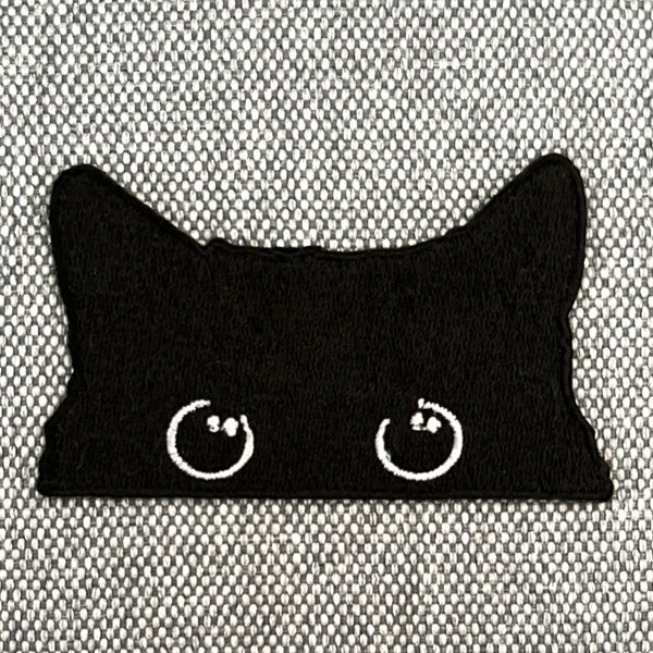 Urbanski patch mignon chat curieux à repasser 4,4 x 7,2 cm | Patch appliqué thermocollant…