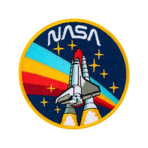Naszywka Urbanski z logo NASA Rocket do naprasowania 8,3 x 8,3 cm | Aplikacja naszywki do naprasowania