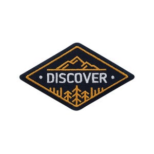 Urbanski Patch Discover Outdoor Nature Mountains Hiking Iron-On 6 x 10 cm | Patch Application Iron-On