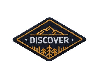 Urbanski Patch Discover Outdoor Nature Mountains Hiking Iron-On 6 x 10 cm | Patch Application Iron-On