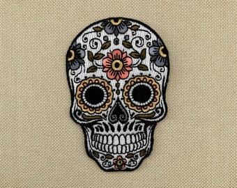 Urbanski Patch Mexican Skull Mexican skull for ironing 8 x 5.3 cm | Patch Application Ironing Image