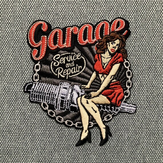 Urbanski Patch Pin up Girl Retro Vintage Biker to Iron Out Etsy