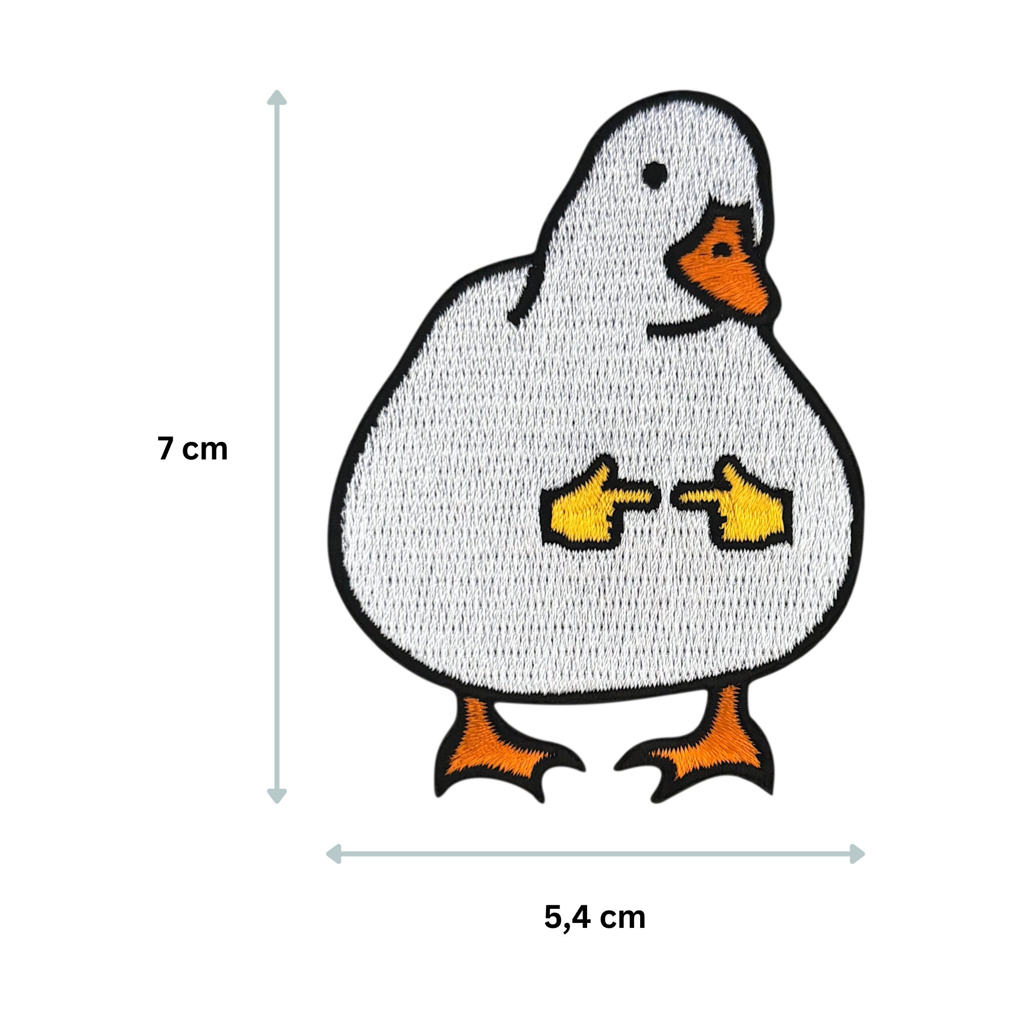 Urbanski Patch Rana divertente mostra il dito toppa ricamata termoadesiva 7 x 5,8 cm | Applicazione da stirare o cucire