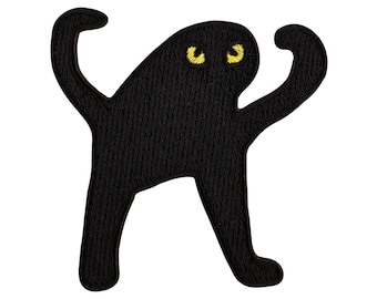 Urbanski ワッペン 面白い呪われた猫 面白い呪われた猫 アイロン接着可能 6.5 x 6.5 cm |パッチ適用アイロン接着イメージ