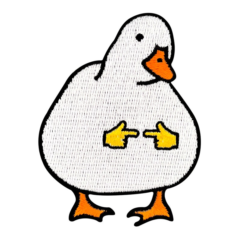 Urbanski Patch shy Duck süße schüchterne Gans zum Aufbügeln 7 x 5,4 cm Aufnäher Applikation Bügelbild Bild 4