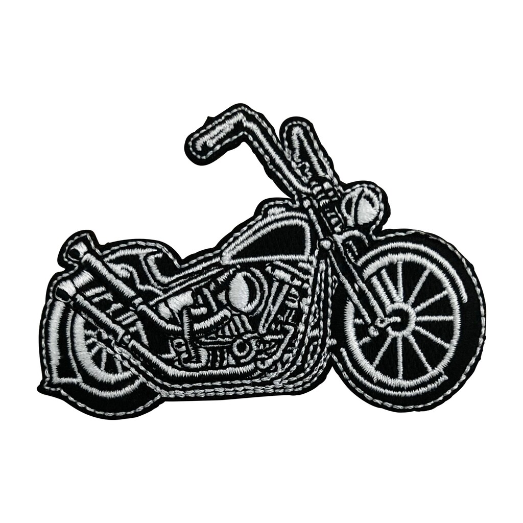 Toppa Ricamata Termoadesiva Born To Ride Con Fiamme - 13x3,8 Cm Per Moto E Giubbotti