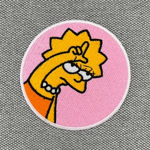 Urbanski Patch Lisa Simpson montre perdant à repasser sur 7,5 x 7,5 cm Application de patch thermocollant image 2