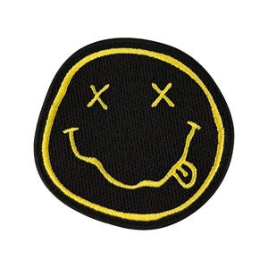 Urbanski Patch Nirvana Smiley Iron-On 7.5 x 7.8 cm | Patch Application Iron-On