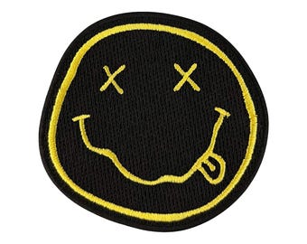 Urbanski Patch Nirvana Smiley Iron-On 7.5 x 7.8 cm | Patch Application Iron-On