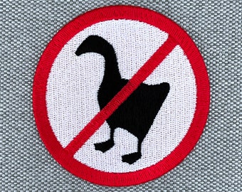 Urbanski patch geese forbidden iron-on sign 7.4 x 7.4 cm | Patch application iron-on image