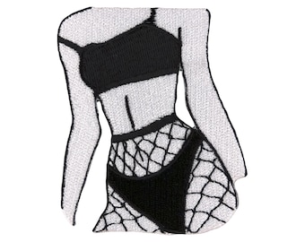 Urbanski Patch female Body #2 for ironing 8 x 6.2 cm | Patch application iron-on image