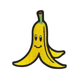 Urbanski Patch Funny Banana with Face for Ironing 7.3 x 6.5 cm | Patch Application Iron-On