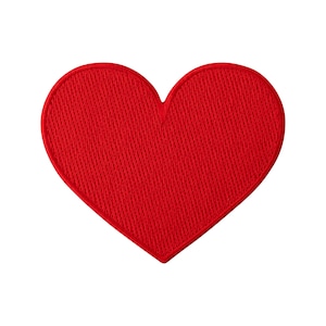 Urbanski Patch Sweet Red Heart om op te strijken 7,5 x 9 cm | patch applicatie strijk afbeelding