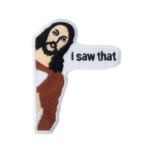 Urbanski Patch Jesus I saw that iron-on 7.5 x 5.8 cm | Patch appliqué iron-on