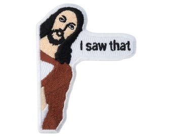 Urbanski Patch Jesus I saw that iron-on 7.5 x 5.8 cm | Patch appliqué iron-on