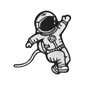 Urbanski Patch Astronaut in Space Spaceship Rocket Planet to iron on 7.5 x 7 cm | Patch Application Iron-on Image