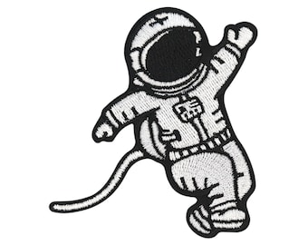 Urbanski Patch Astronaut in Space Spaceship Rocket Planet to iron on 7.5 x 7 cm | Patch Application Iron-on Image