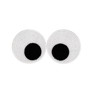 Urbanski patch grappige ogen in een dubbele verpakking om op te strijken 4,2 x 4,2 cm | Patch-applicatie opstrijkbare afbeelding