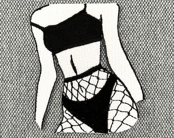 Urbanski Patch female Body #2 for ironing 8 x 6.2 cm | Patch application temple picture
