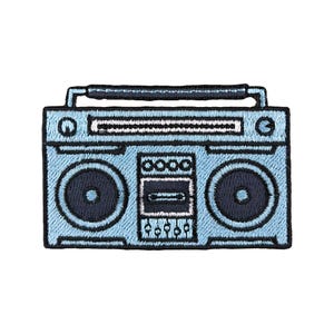 Urbanski Patch Retro Boom Box Ghettoblaster CD Player for ironing 5 x 7.6 cm | Patch Application Iron-On