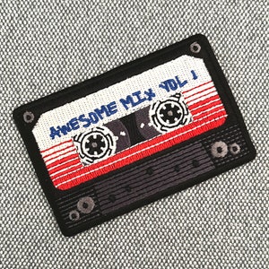 Urbanski Patch Retro Vintage Cassette Awesome Mix Vol. 1 to iron on 5.3 x 8 cm Patch application iron-on image image 3