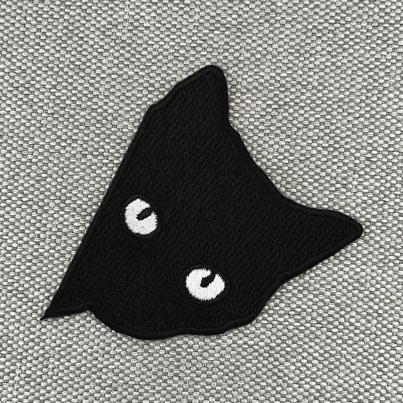 Urbanski patch mignon chat curieux à repasser 7 x 5,6 cm Application de patch thermocollant image 2