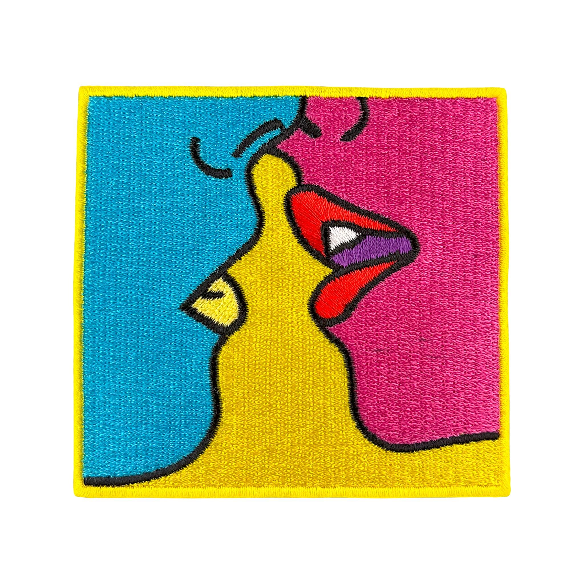 Urbanski Patch Kissing Women Kissing Women Pop Art à Repasser 7,4 X 7,8 Cm | Image Thermocollante Pour Application D'un Patch - France