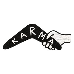 Urbanski Patch Karma Boomerang zum Aufbügeln 4 x 10 cm Aufnäher Applikation Bügelbild Bild 4